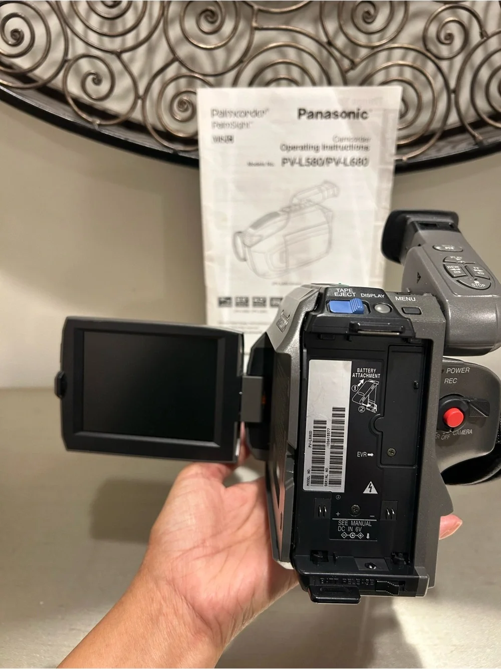 Panasonic Gray/Silver Handheld Camcorder with CarryCase Tapes,batteries &charger